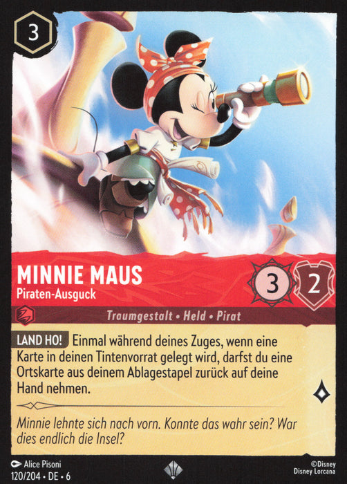 Minnie Maus - Piraten-Ausguck 6AZS-120 Super Rare Deutsch