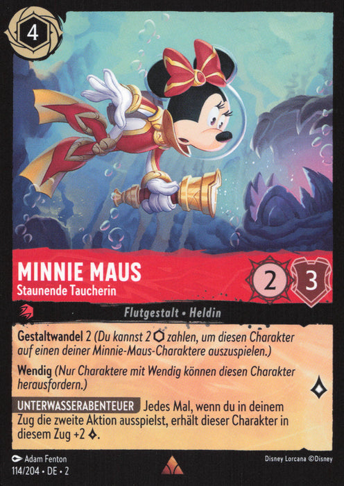 Minnie Maus - Staunende Taucherin 2ROF-114 Rare Deutsch