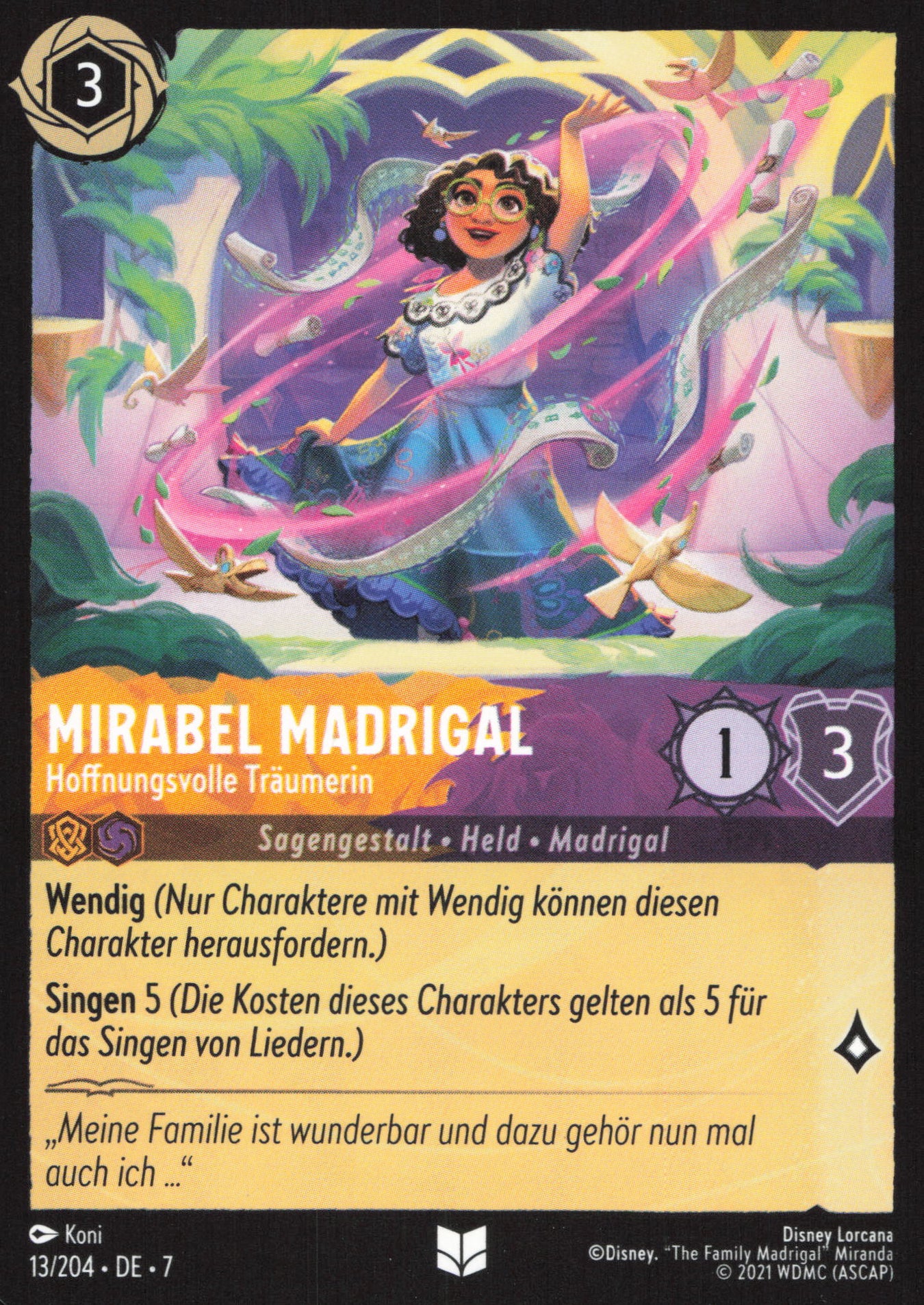 Alle Mirabel Madrigal Charakterkarten in Disney Lorcana