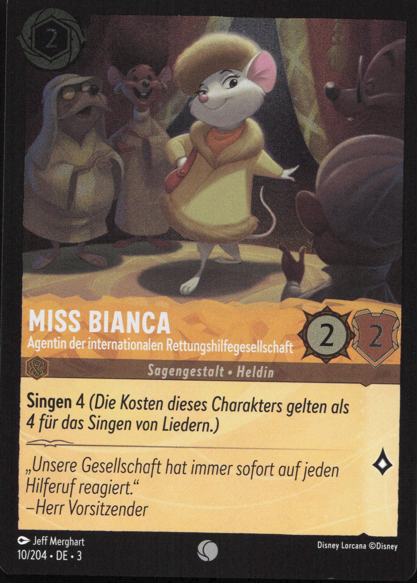 Alle Miss Bianca Charakterkarten in Disney Lorcana