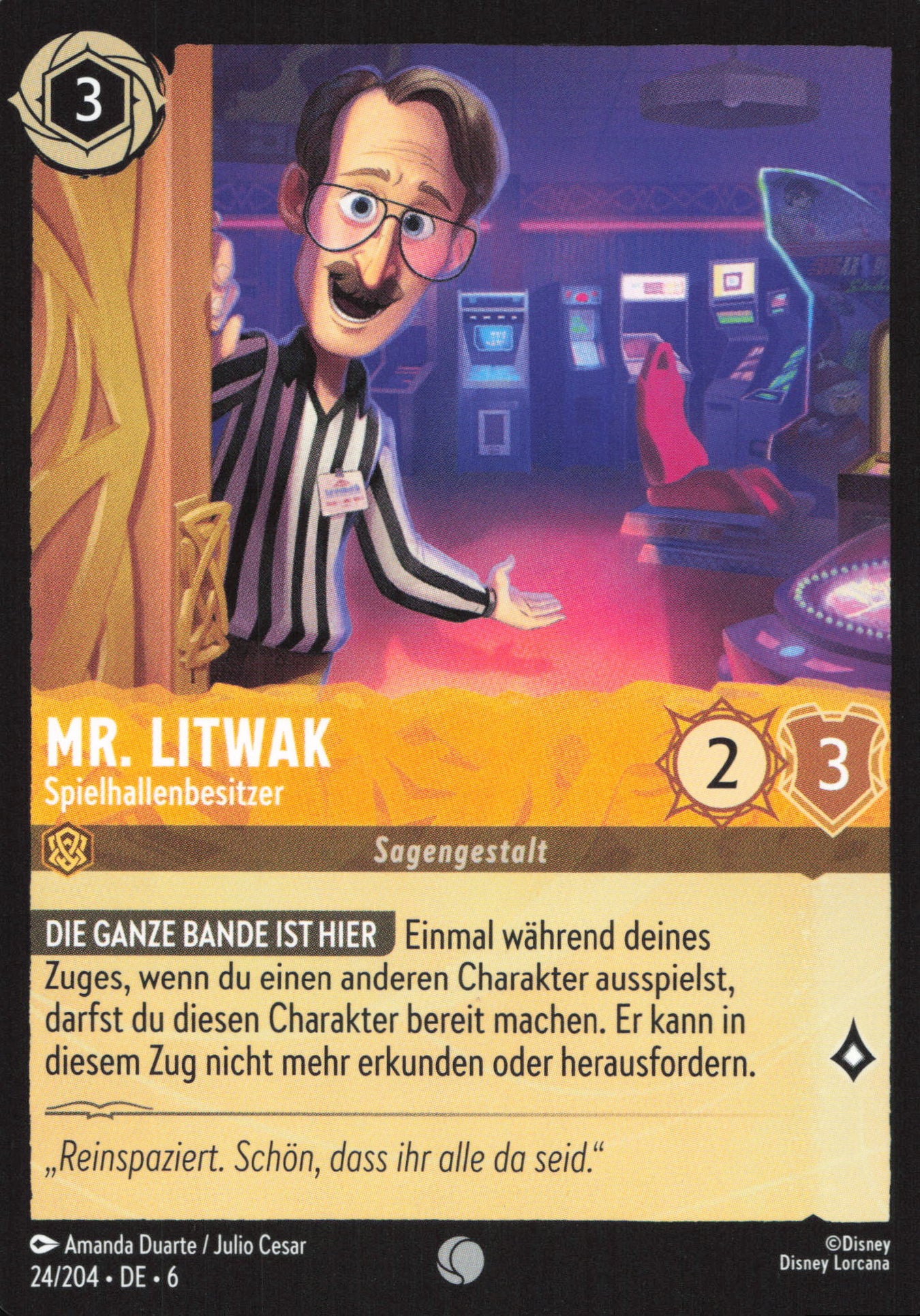 Alle Mr. Litwak Charakterkarten in Disney Lorcana