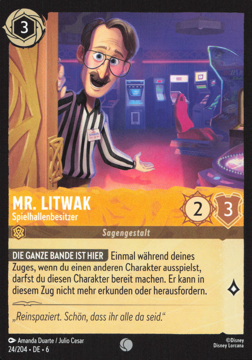 Mr. Litwak - Spielhallenbesitzer 6AZS-024 Common Deutsch