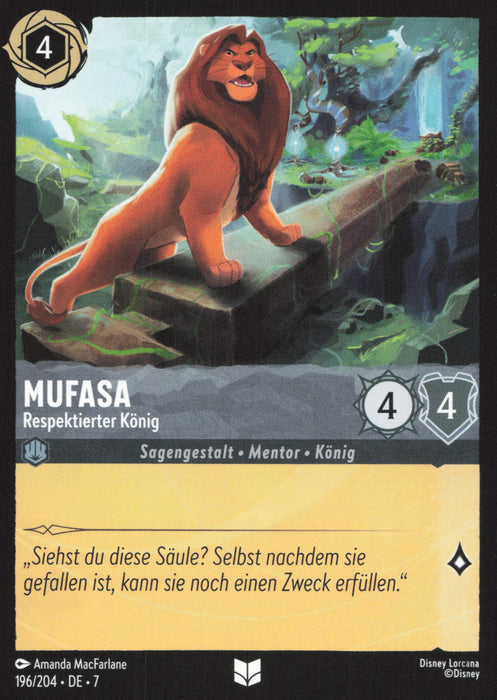 Mufasa - Respektierter König 7ARI-196 Uncommon Deutsch