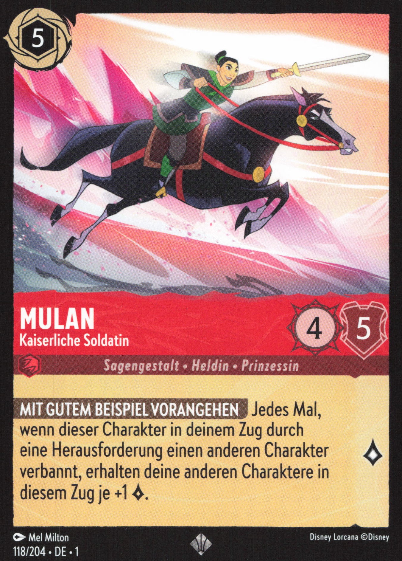 Alle Mulan Charakterkarten in Disney Lorcana