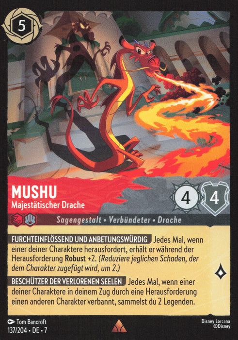 Mushu - Majestätischer Drache 7ARI-137 Rare Deutsch