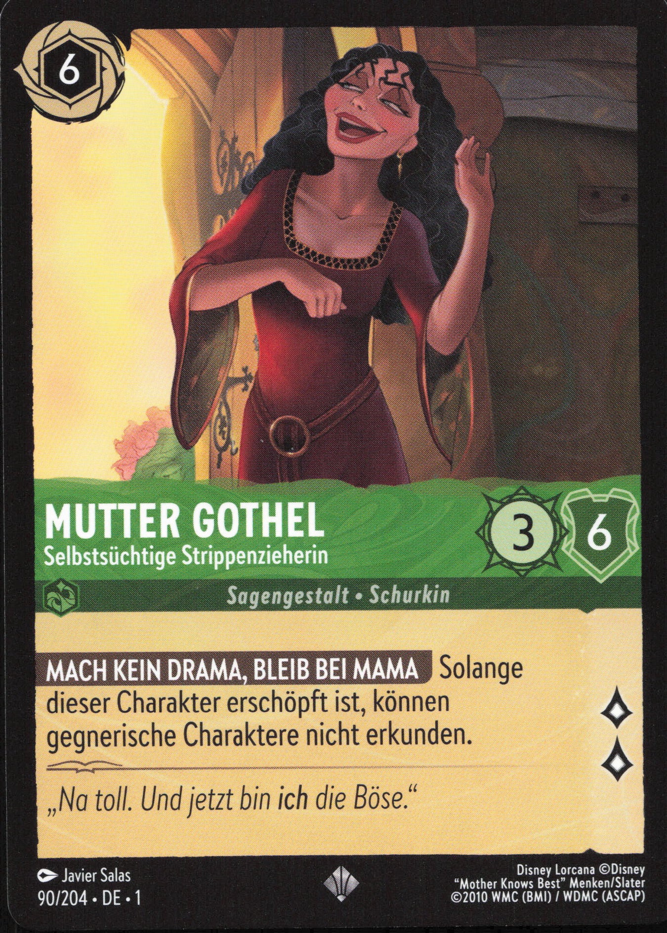 Alle Mutter Gothel Charakterkarten in Disney Lorcana
