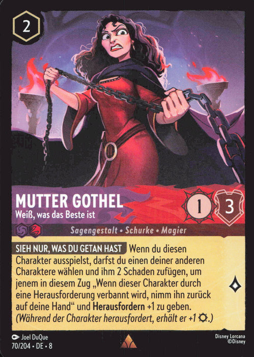 Mutter Gothel - Weiß, was das Beste ist (V.1) 8JAF-070 Rare Deutsch
