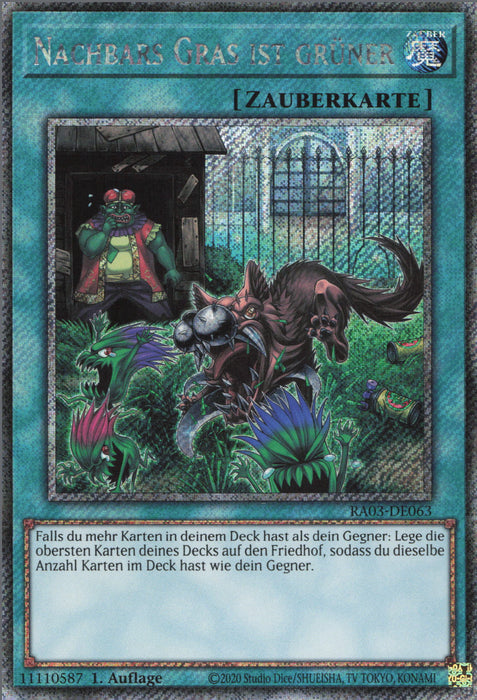 Nachbars Gras ist grüner (V.4) RA03-DE063 Platinum Secret Rare Deutsch