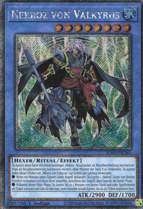 Nekroz von Valkyrus (V.1) RA03-DE263 Platinum Secret Rare Deutsch