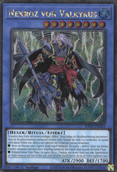 Nekroz von Valkyrus (V.2) RA03-DE263 Quarter Century Secret Rare Deutsch