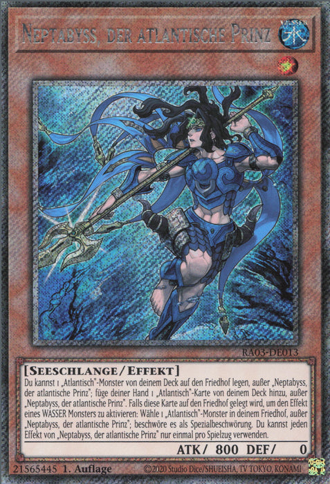 Neptabyss, der atlantische Prinz (V.4) RA03-DE013 Platinum Secret Rare Deutsch