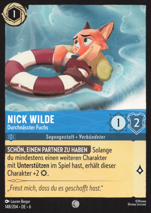 Nick Wilde - Durchnässter Fuchs 6AZS-148 Common Deutsch