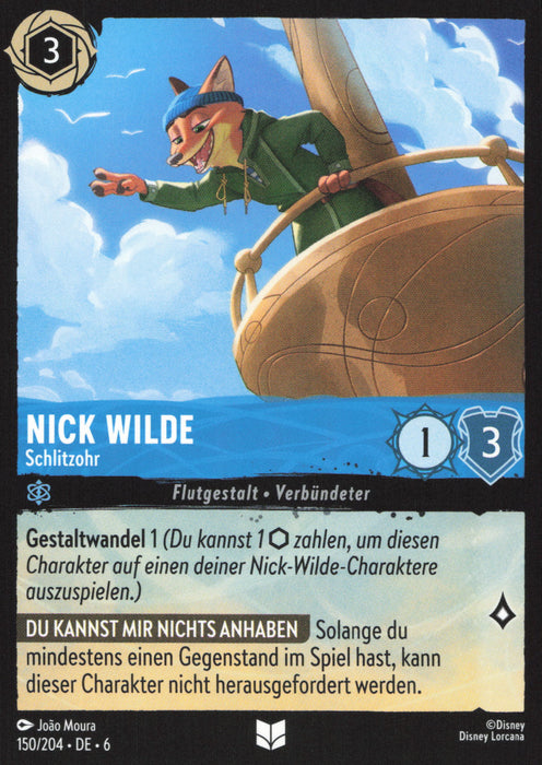 Nick Wilde - Schlitzohr 6AZS-150 Uncommon Deutsch