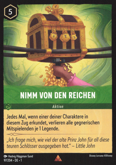 Nimm Von Den Reichen 1TFC-097 Rare Deutsch