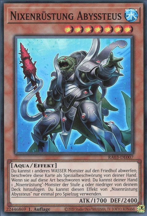 Nixenrüstung Abyssteus (V.1) RA03-DE007 Super Rare Deutsch