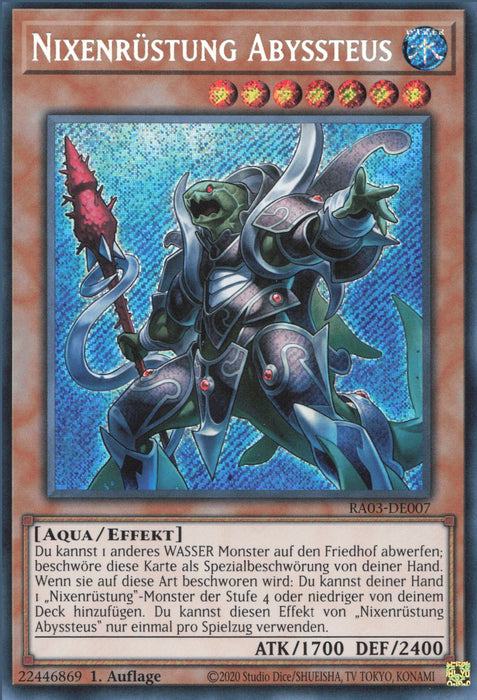 Nixenrüstung Abyssteus (V.3) RA03-DE007 Secret Rare Deutsch