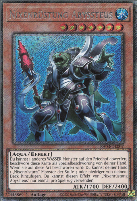 Nixenrüstung Abyssteus (V.4) RA03-DE007 Platinum Secret Rare Deutsch