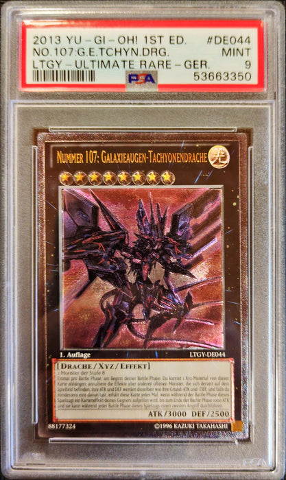 Nummer 107: Galaxieaugen-Tachyonendrache (V.4) LTGY-DE044 Ultimate Rare PSA 9