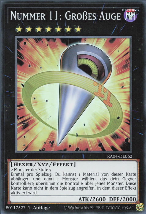 Nummer 11: Großes Auge (V.1) RA04-DE062 Super Rare Deutsch
