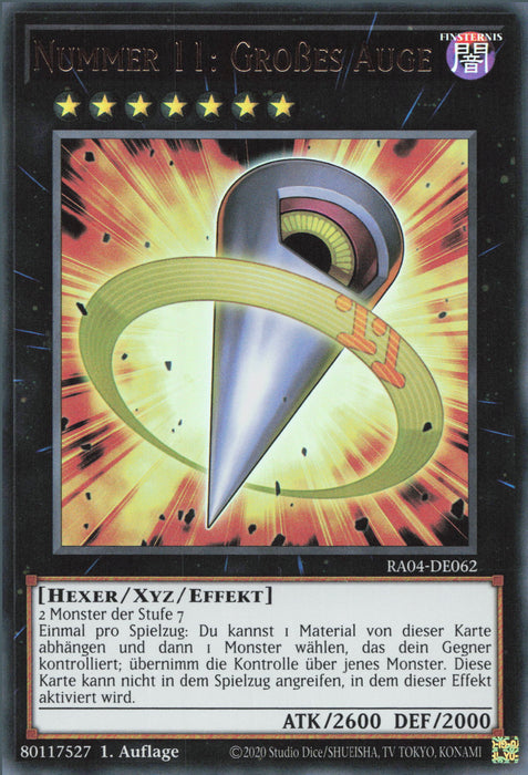 Nummer 11: Großes Auge (V.2) RA04-DE062 Ultra Rare Deutsch