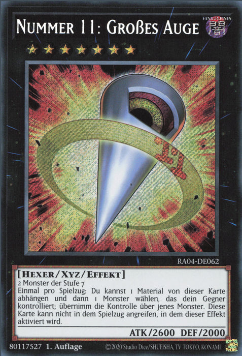 Nummer 11: Großes Auge (V.3) RA04-DE062 Secret Rare Deutsch