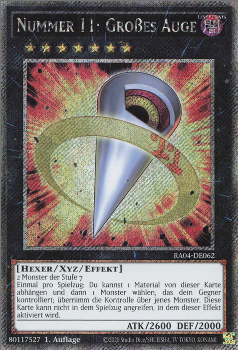 Nummer 11: Großes Auge (V.4) RA04-DE062 Platinum Secret Rare Deutsch