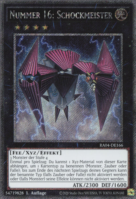 Nummer 16: Schockmeister (V.1) RA04-DE166 Platinum Secret Rare Deutsch