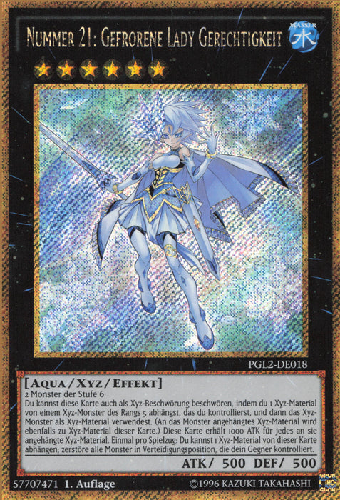Nummer 21: Gefrorene Lady Gerechtigkeit PGL2-DE018 Gold Secret Rare
