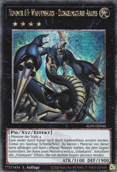 Nummer 69: Wappenhorn - Dunkelmaterie-Abriss (V.2) ALIN-DE046 Quarter Century Secret Rare Deutsch