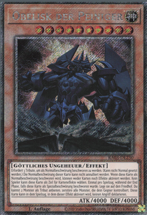 Obelisk der Peiniger (V.1) RA03-DE230 Platinum Secret Rare Deutsch