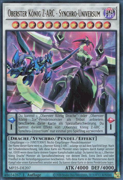 Oberster König Z-ARC - Synchro-Universum MP25-DE207 Ultra Rare Deutsch