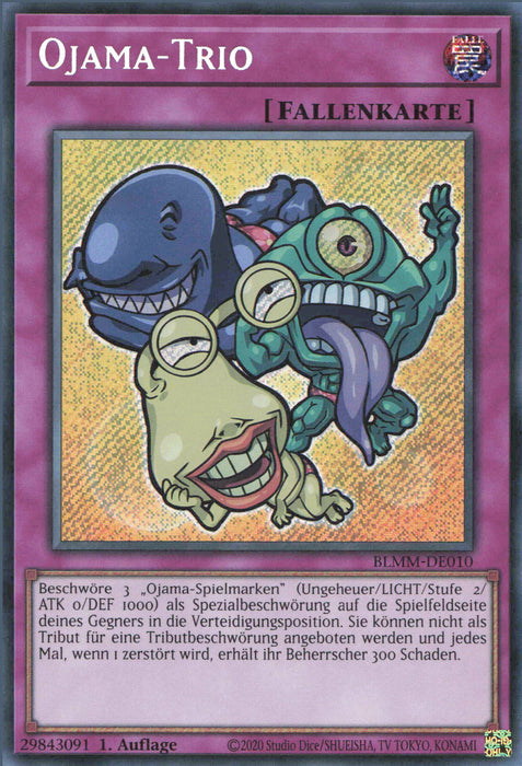 Ojama-Trio (V.1) BLMM-DE010 Secret Rare Deutsch