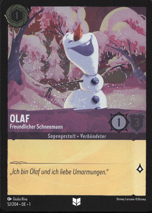 Olaf - Freundlicher Schneemann 1TFC-052 Uncommon Deutsch