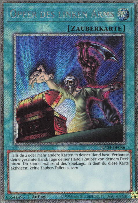 Opfer des linken Arms (V.4) RA04-DE086 Platinum Secret Rare Deutsch