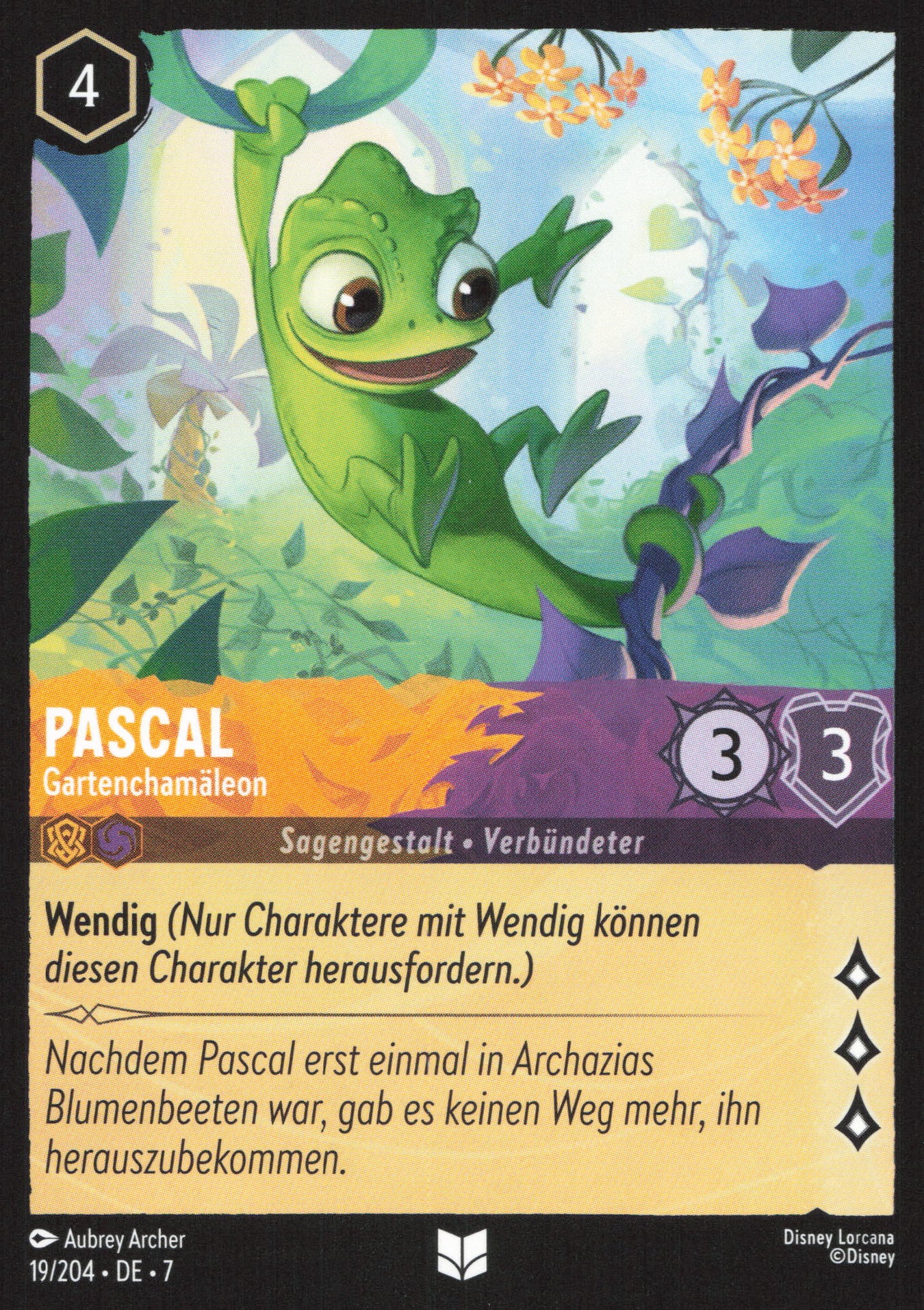 Alle Pascal Charakterkarten in Disney Lorcana
