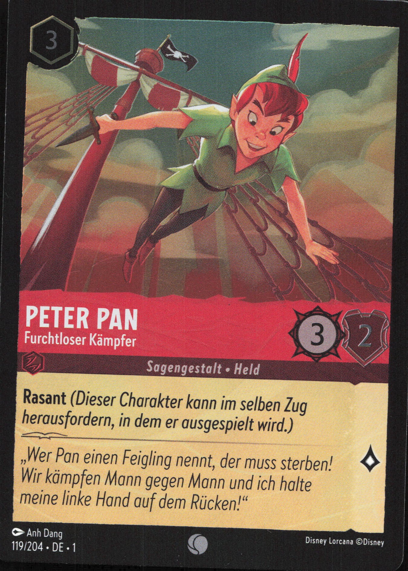 Alle Peter Pan Charakterkarten in Disney Lorcana