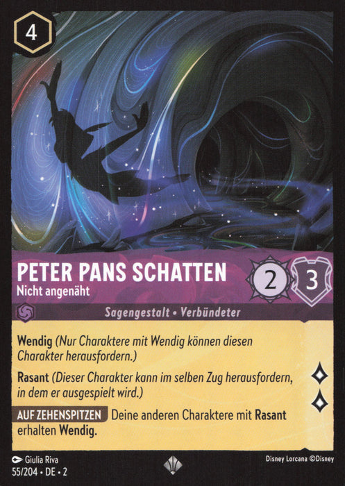 Peter Pans Schatten - Nicht angenäht 2ROF-055 Super Rare Deutsch