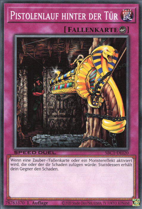 Pistolenlauf hinter der Tür SBC1-DEI20 Common Deutsch