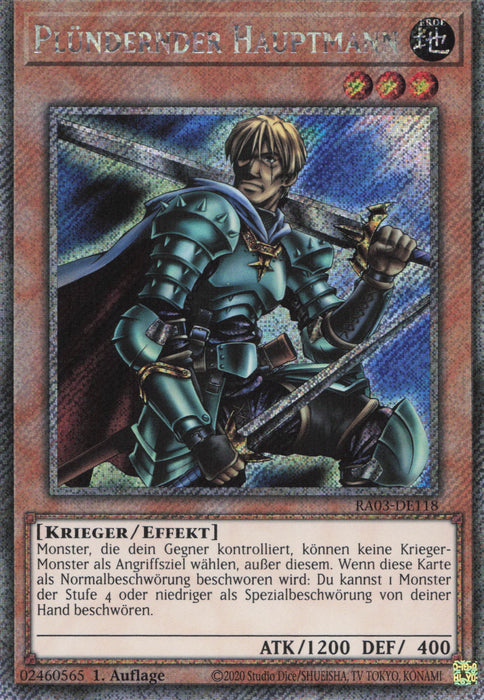 Plündernder Hauptmann (V.1) RA03-DE118 Platinum Secret Rare Deutsch
