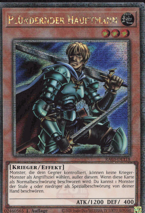 Plündernder Hauptmann (V.2) RA03-DE118 Quarter Century Secret Rare Deutsch