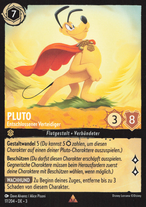 Pluto - Entschlossener Verteidiger 3INK-017 Rare Deutsch