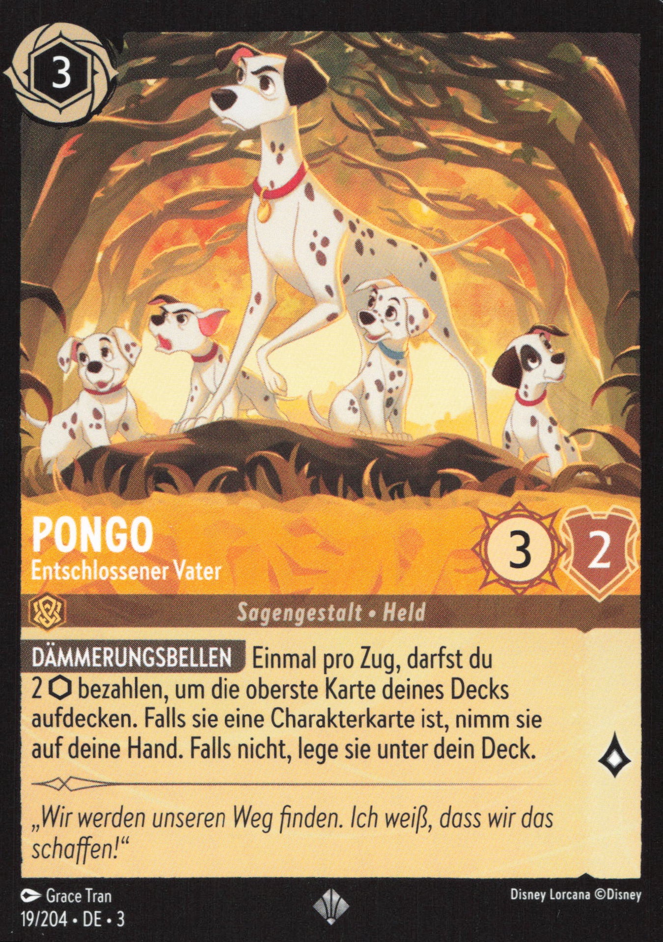 Alle Pongo Charakterkarten in Disney Lorcana