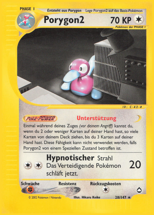 Porygon2 AQ-28 Rare Deutsch