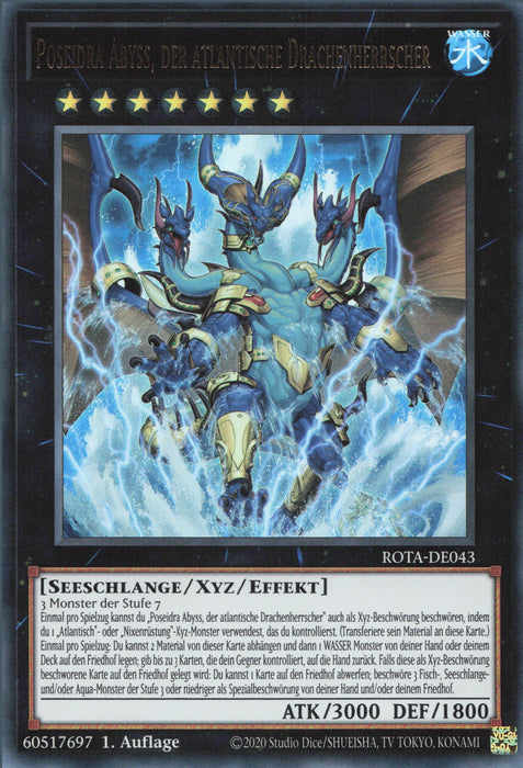 Poseidra Abyss, der atlantische Drachenherrscher (V.1) ROTA-DE043 Ultra Rare Deutsch