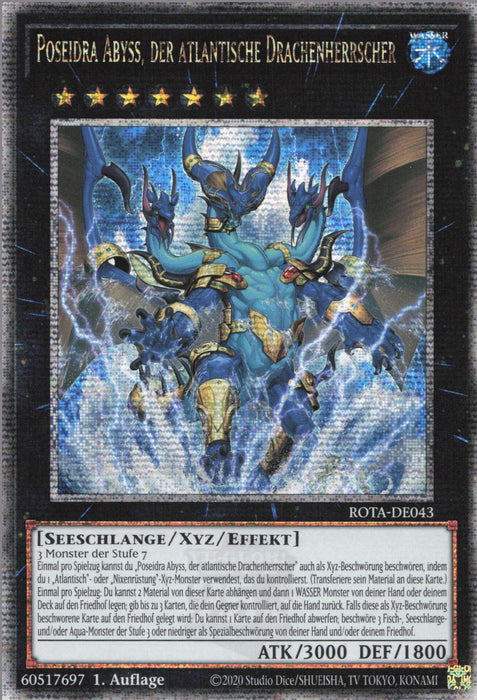 Poseidra Abyss, der atlantische Drachenherrscher (V.2) ROTA-DE043 Quarter Century Secret Rare Deutsch
