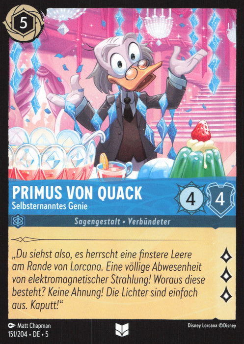 Primus von Quack - Selbsternanntes Genie 5SSK-151 Uncommon Deutsch