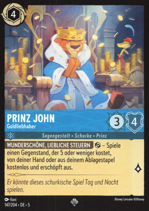 Prinz John - Goldliebhaber 5SSK-147 Super Rare Deutsch