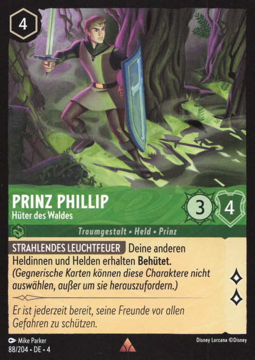 Prinz Phillip - Hüter des Waldes 4URS-088 Rare Deutsch