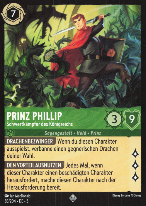 Prinz Phillip - Schwertkämpfer des Königreichs 5SSK-83 Super Rare Deutsch