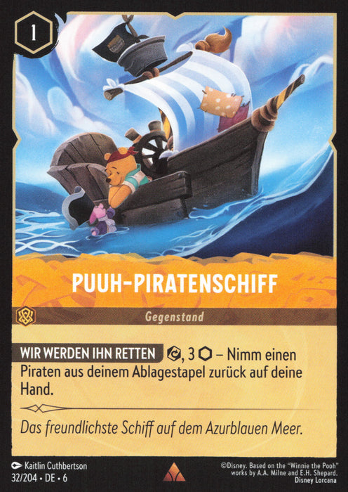 Puuh-Piratenschiff 6AZS-032 Rare Deutsch